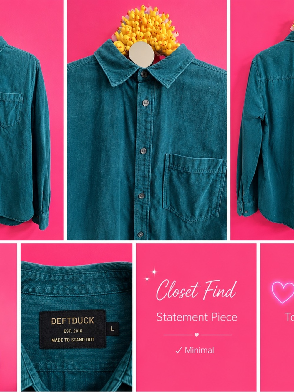 Teal Urban Outfitters Teal Green Button-Up Shirt